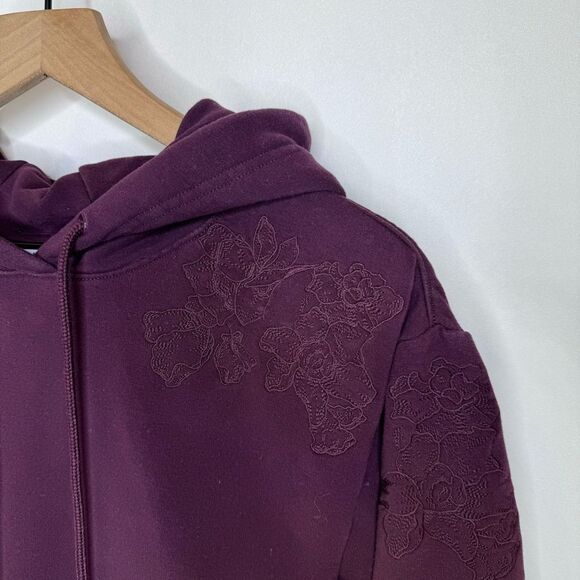 Athleta Retroplush Embroidered Hoodie Sweatshirt Size Small - Picture 4 of 15